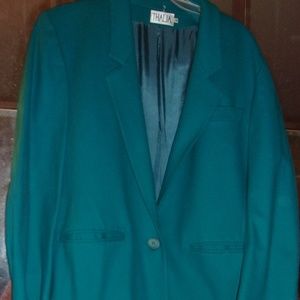 Thalia Turquoise lined Wool Blazer 8
